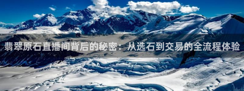 360广东体育在线直播：翡翠原石直播间背后的秘密：从选石到交易的全流程体验